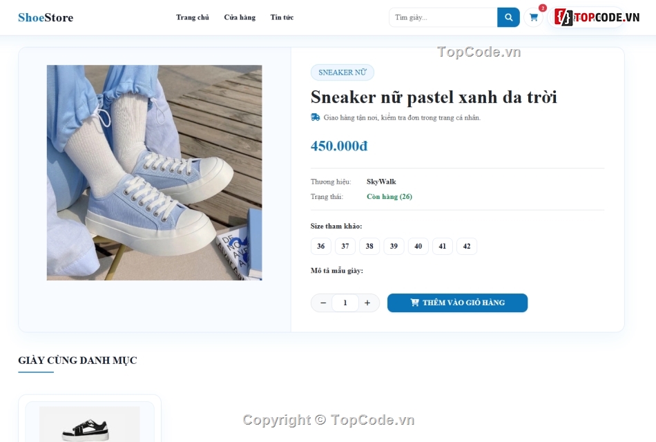Web bán giày  MVC,bán hàng trực tuyến,giày